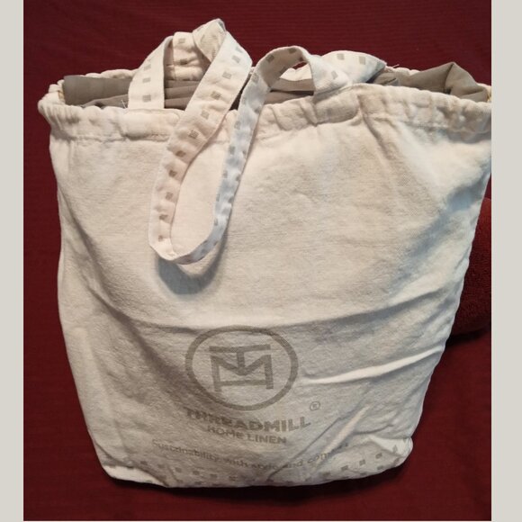 Threadmill 100% Cotton Twin XL Grey Sheet Set - 600 Thread Count, Damask Stripe - Picture 7 of 10